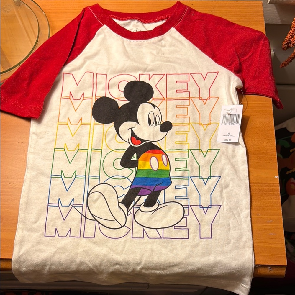Mickey Mouse Rainbow Graphic Tee